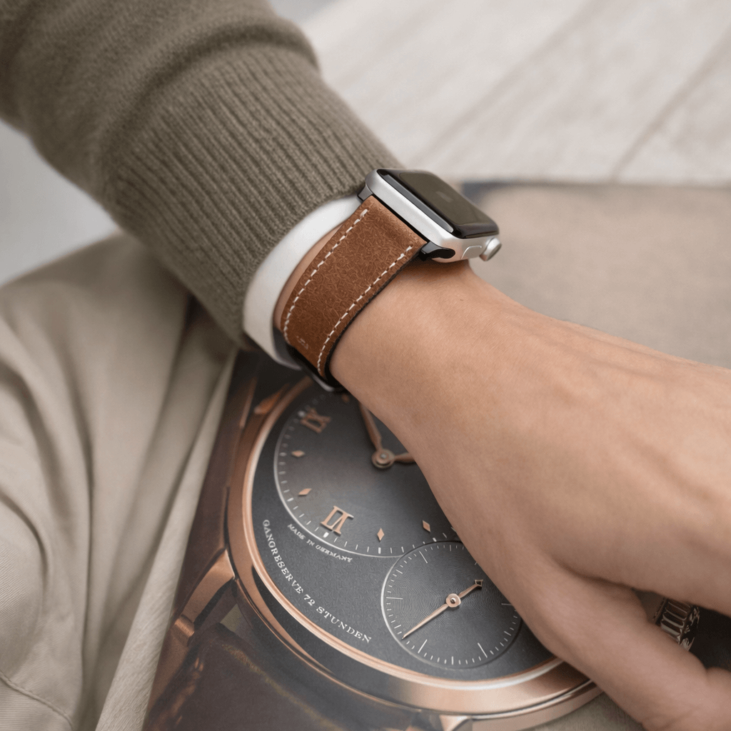 Apple Watch Vintage Leather Strap – Light Brown