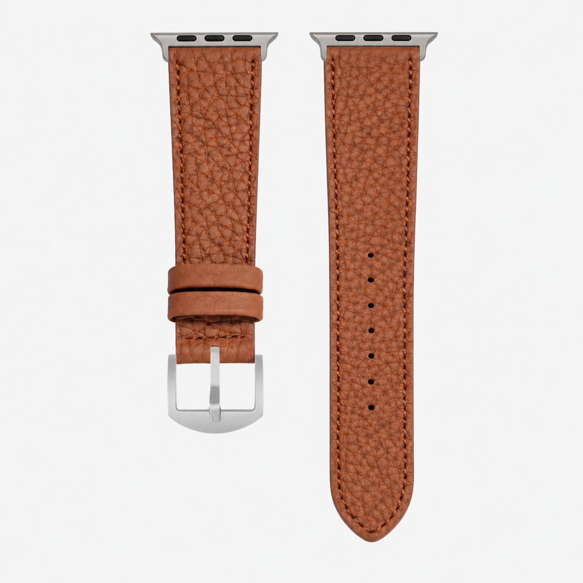 Light brown leather strap for Apple Watch made from Togo leather