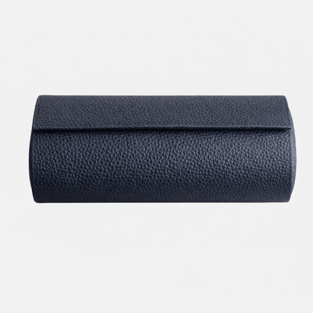 Watch roll for three watches Signature – High-quality German Togo leather