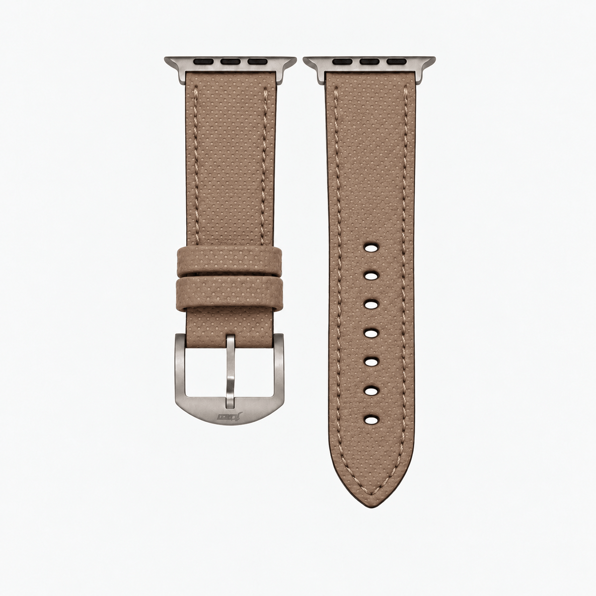 Beiges Apple Watch Lederarmband Wasserfest | Nautilus, hochwertiges wasserfestes made in germany armband aus Rindleder.