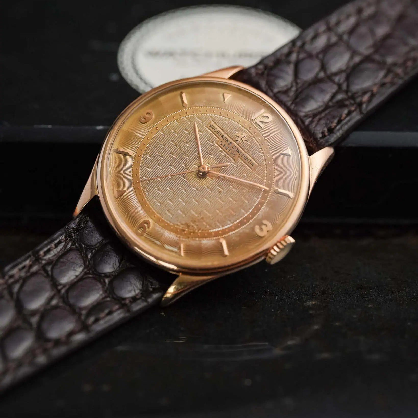 New Orleans – Flaches Uhrenarmband aus Louisiana-Alligatorleder an Vacheron Golduhr