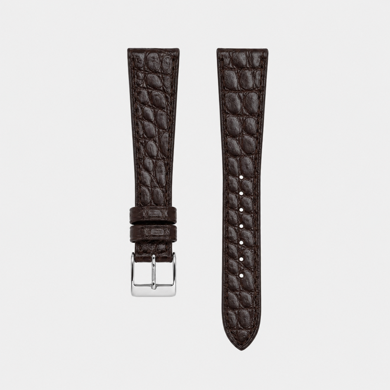 New Orleans – Flaches stark verjüngtes Uhrenarmband aus Louisiana-Alligatorleder