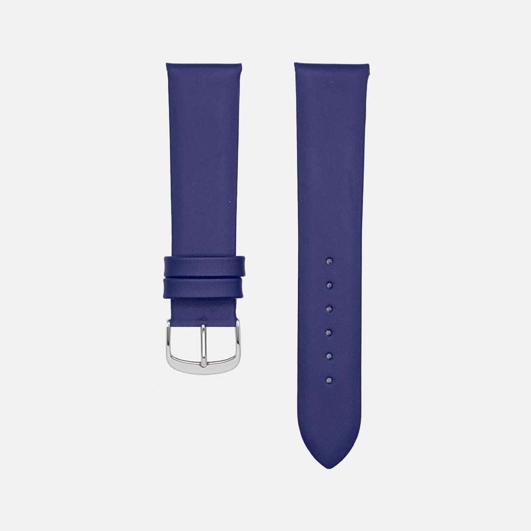 Blaues Glattleder Uhrenarmband – Handgefertigtes, strapazierfähiges Uhrenarmband aus hochwertigem Glattleder, Made in Germany, ideal für elegante und sportliche Uhren