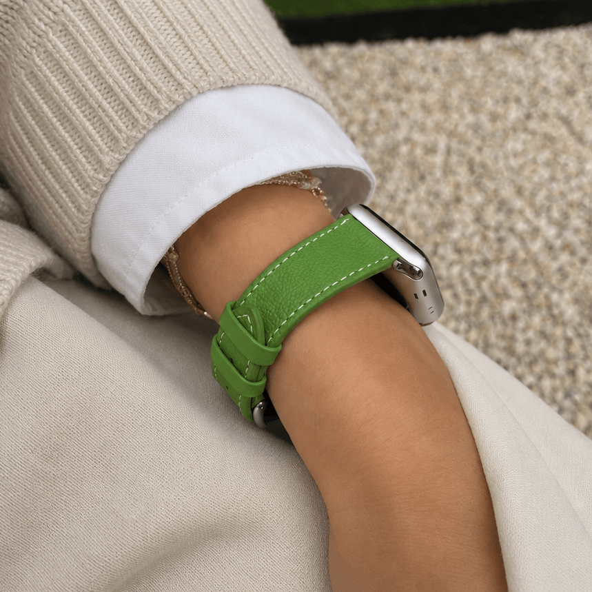 Hellgrünes kurzes Apple Watch Armband- Biarritz