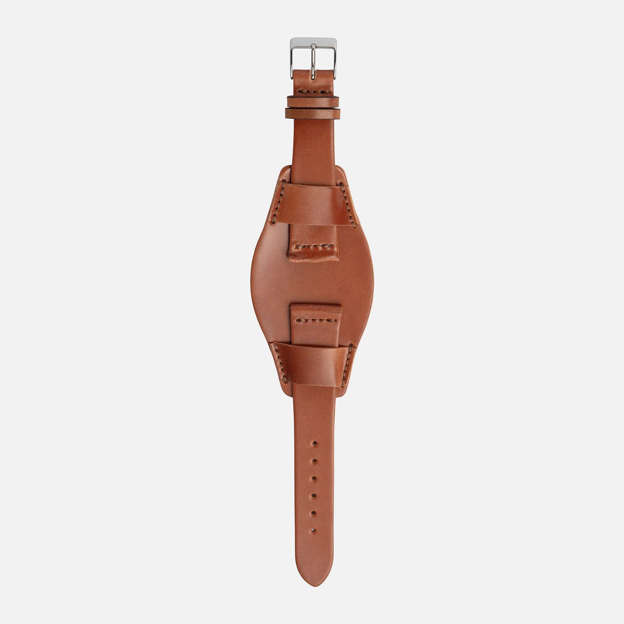 Horween Shell Cordovan Unterlagen Uhrenarmband in Whisky – Handgefertigtes, luxuriöses Uhrenarmband aus hochwertigem Shell Cordovan Leder, Made in Germany, ideal für Uhren mit einem anspruchsvollen Design, wie die Omega Speedmaste