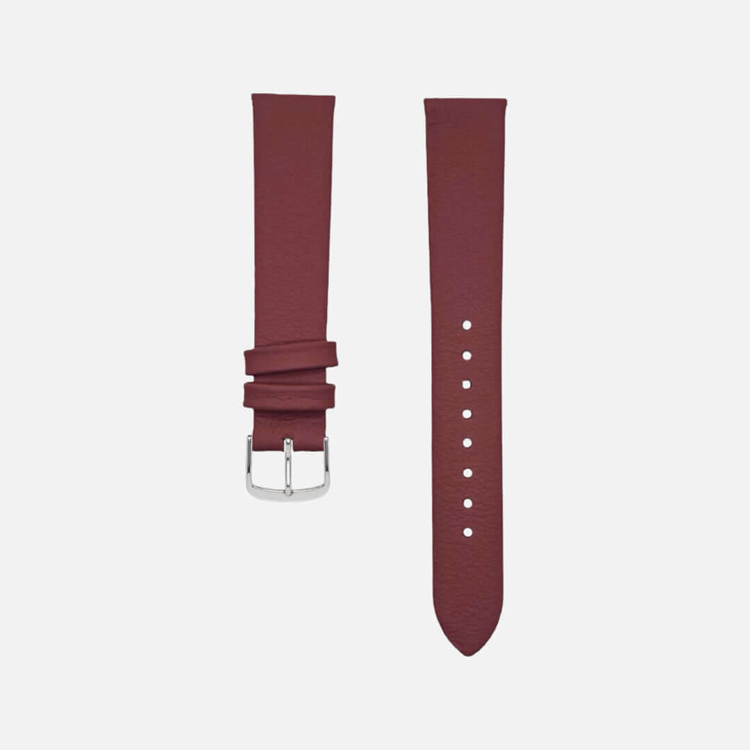 Junis - Kalbleder-Uhrenarmband 17mm in Rotbraun – passend für Junghans Uhren, aus feinem Kalbleder, entwickelt edle Patina.
