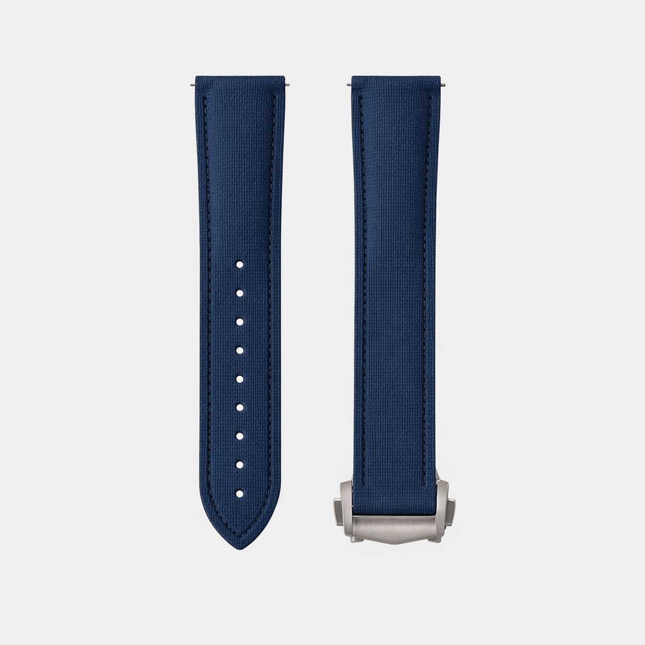 Monaco – Faltschließen Uhrenarmband aus FKM Kautschuk in Navy Blau, minimalistisches Design und hochwertige Verarbeitung.