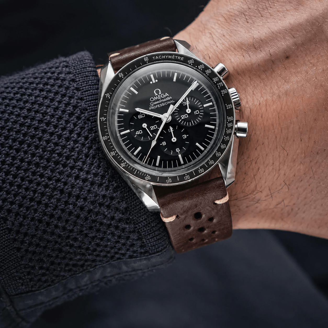 Hunter Racing – Leather watch strap in racing style
