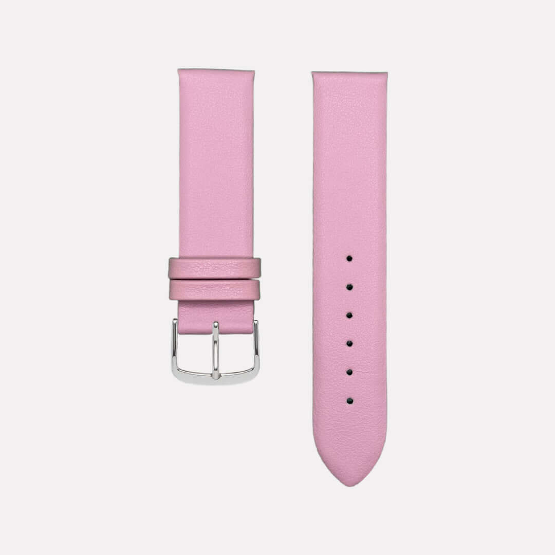 Damen Uhrenarmband in sanftem Rosa von FLUCO - Ulrich Fleischmann, ideal für stilbewusste Trägerinnen.