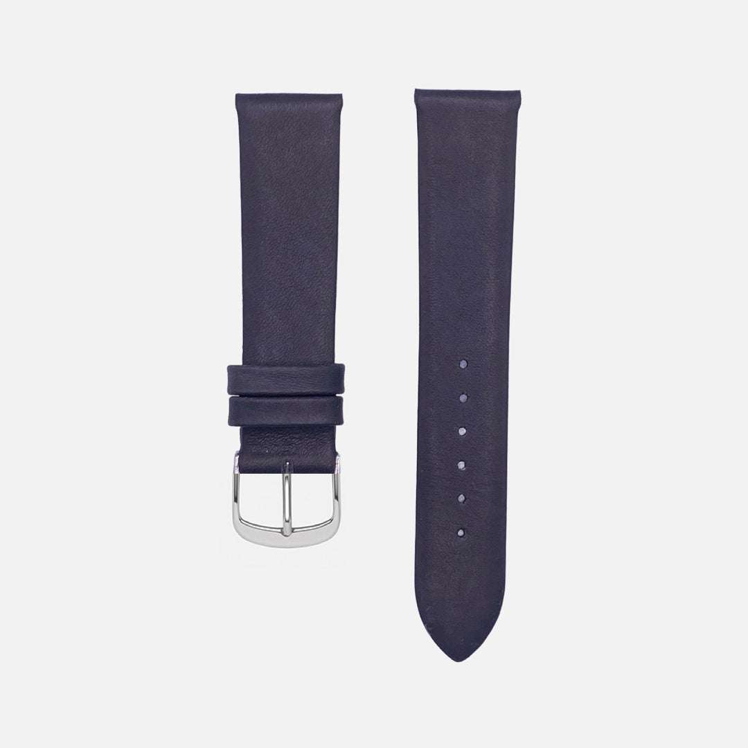 Schwarzes Glattleder Uhrenarmband – Handgefertigtes, strapazierfähiges Uhrenarmband aus hochwertigem Glattleder, Made in Germany, ideal für luxuriöse und sportliche Uhren