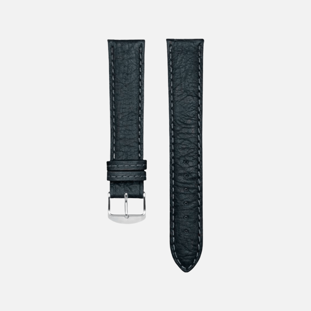 Torro Stierleder Uhrenarmband in einem intensiven Grünton, gestaltetfür dicke Arme, handgefertigt aus strapazierfähigem Leder.