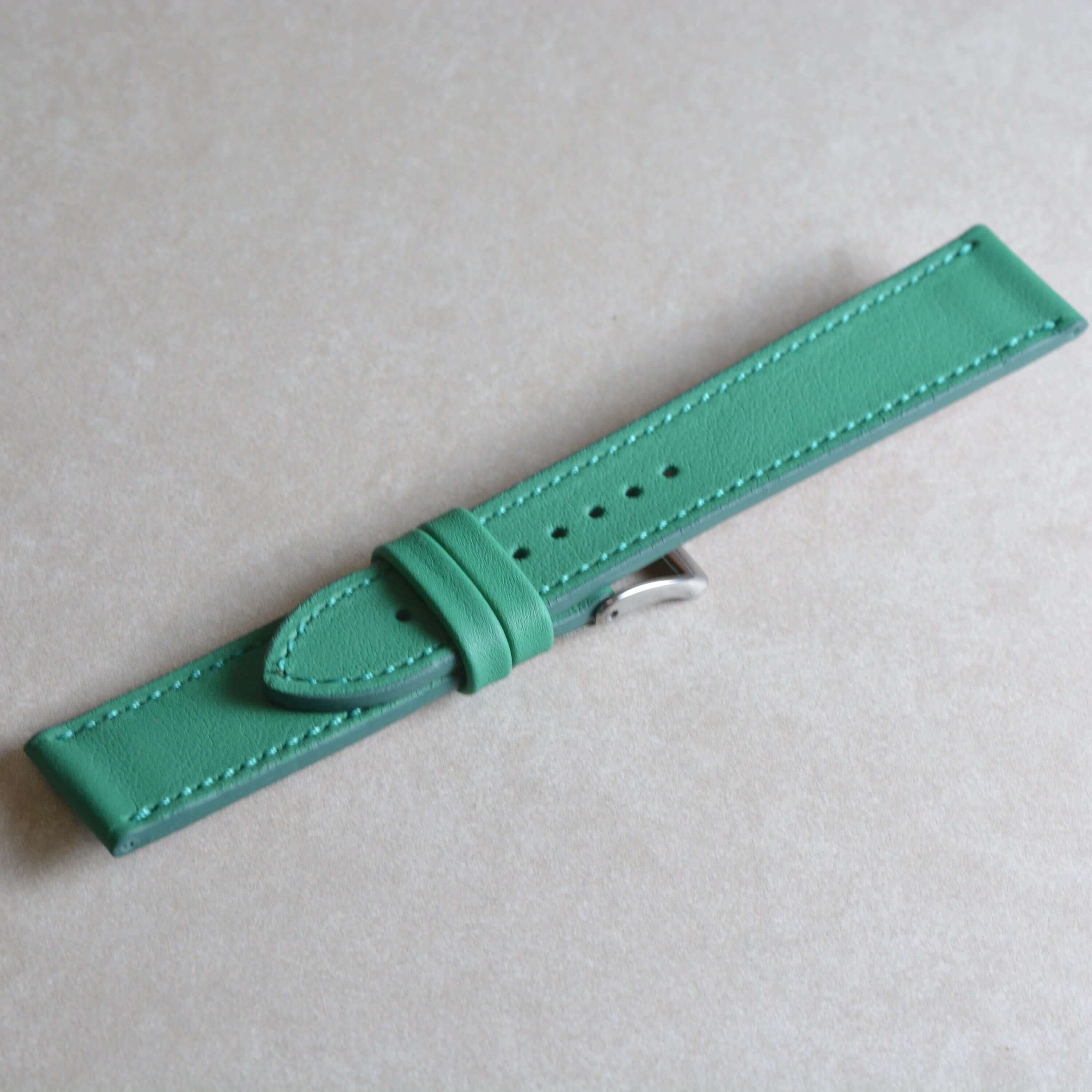 Swift – Uhrenarmband aus italienischem Swift Leder in frischem Grün